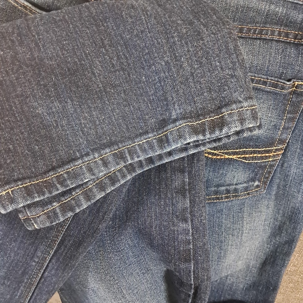 Ariat M5 Legacy Straight Jeans 34x34 Dark Wash Western Workwear Cowboy Wiskering - Picture 10 of 14